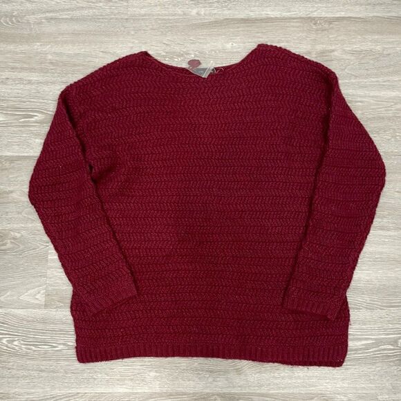 Lord & Taylor Womens Sweater Crochet Knit Crewneck Red Size Extra Large NWT - Picture 3 of 3